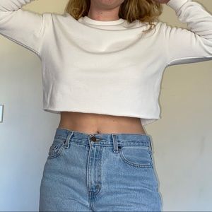 top shop white cropped sweater!